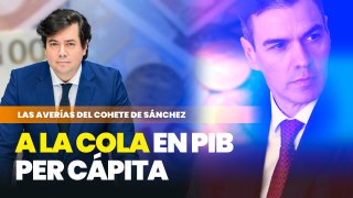 Las averías del cohete de Sánchez: a la cola en PIB per Cápita y los españoles cada vez más pobres