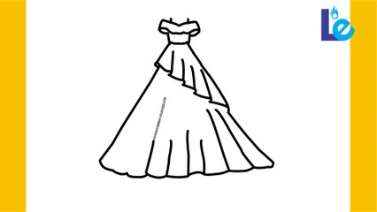 Easy Step-by-Step Guide to Drawing a Girl in a Dress 👗