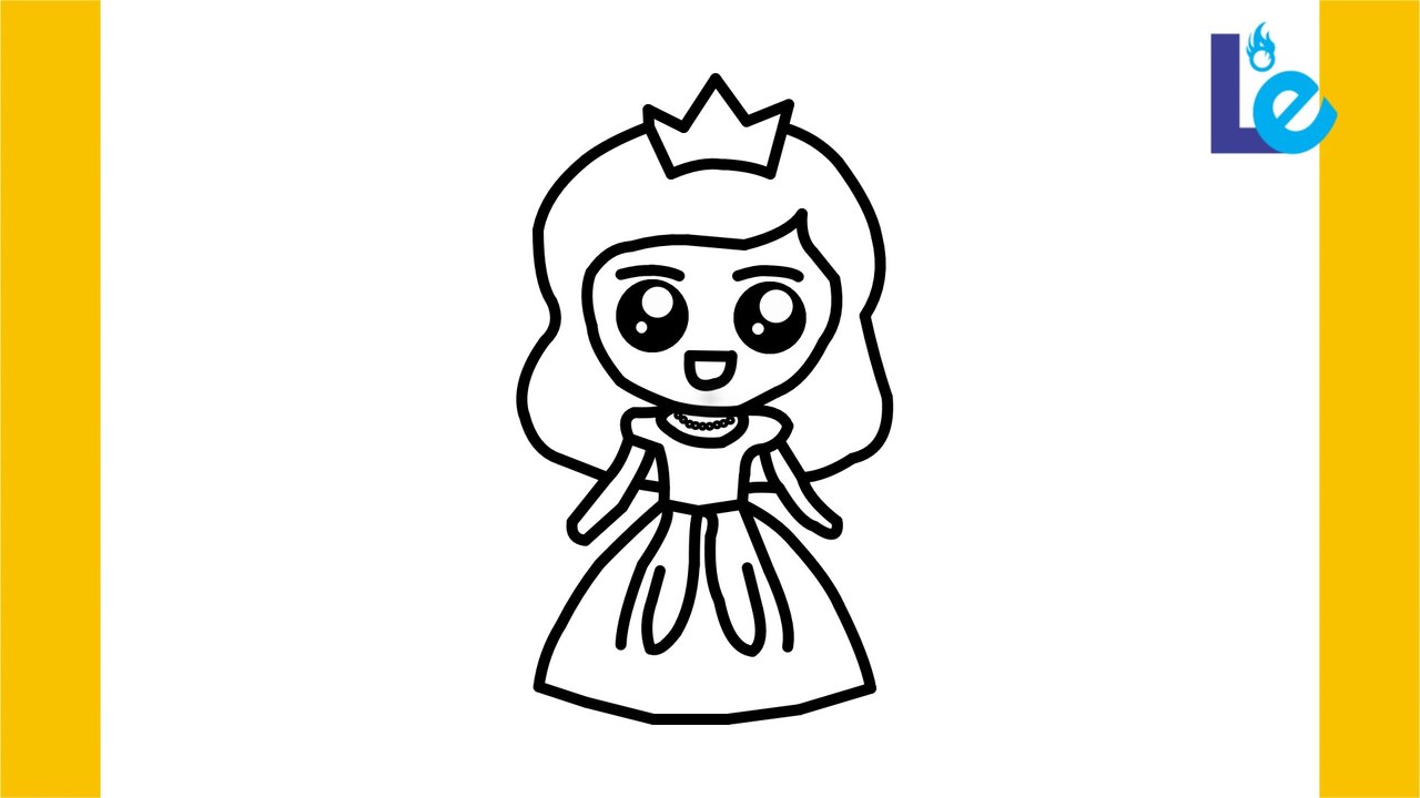 Princess drawing easy and beautiful