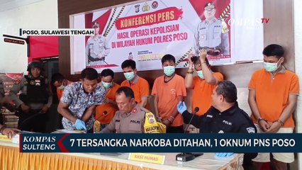 7 Tersangka Narkoba Ditahan, 1 PNS Poso