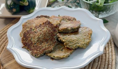 Tortitas de berenjena y calabacin