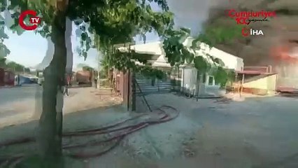 Geri dönüşüm tesisinde korkutan yangın!