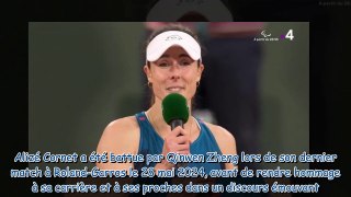 Alizé Cornet   La lourde tâche... , son message fort sur le central de Roland-Garros à son compagno