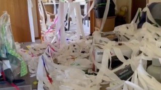 Couple return from honeymoon to find pranksters trashed their house