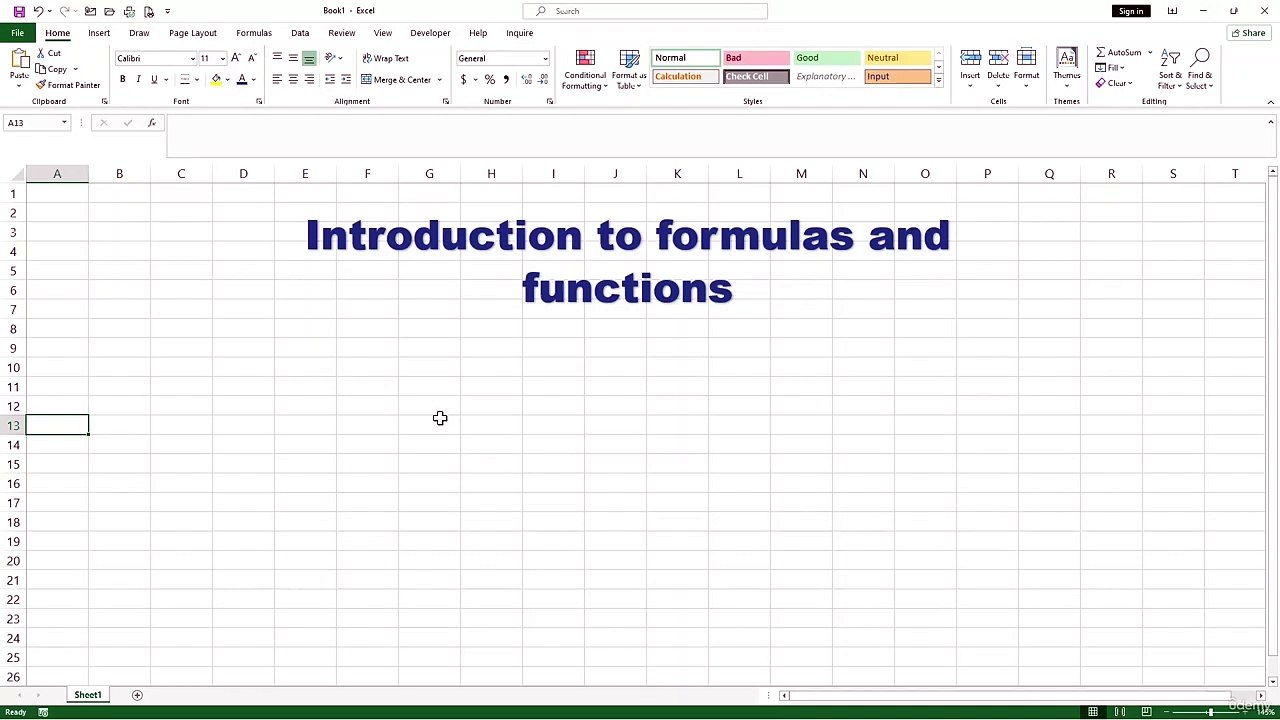 3. Introduction to Formulas and Functions