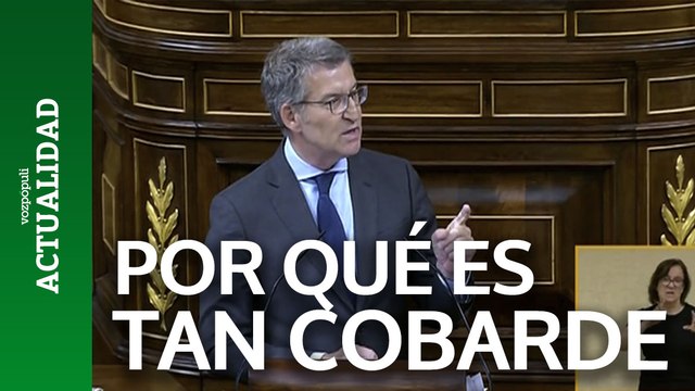 Feijóo, a Sánchez: Pregúntense por qué es tan cobarde que ni siquiera comparece hoy aquí