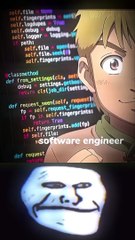Software developer outside and hacker are inside