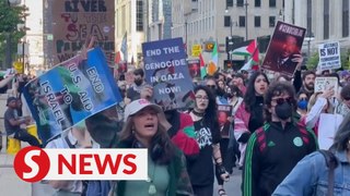 Protests in solidarity with Palestinians continue in the US