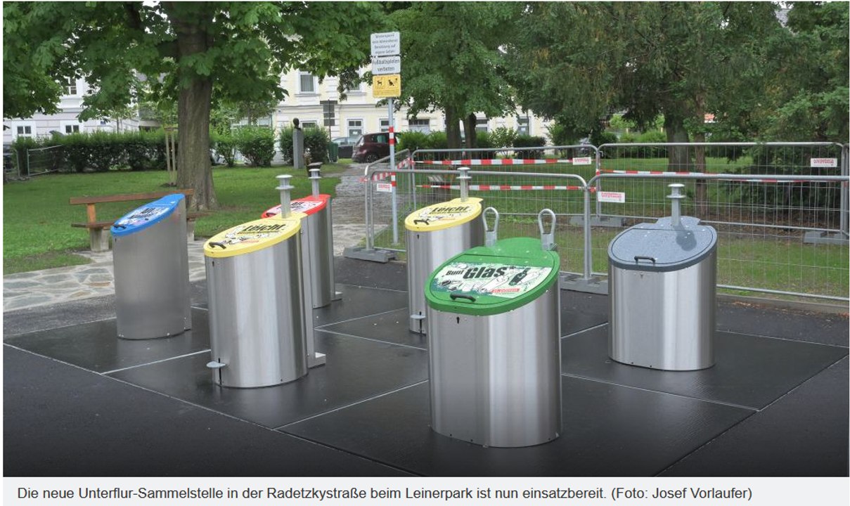 (PODCAST) St. Pölten - Zwei weitere Unterflur-Sammelstellen eröffnet