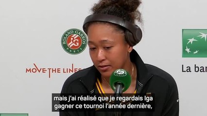 Roland-Garros - Osaka : "J'ai pleuré en sortant du court"