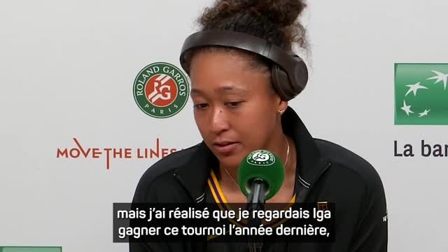 Roland-Garros - Osaka : J'ai pleuré en sortant du court