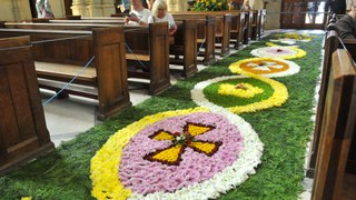 See the amazing Carpet of Flowers at Arundel Cathedral in West Sussex
