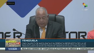 El CNE venezolano califica como no grata a la Unión Europea.
