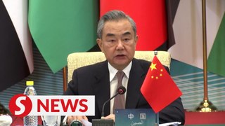 China supports a 'fully sovereign and independent' Palestinian state, says Wang Yi
