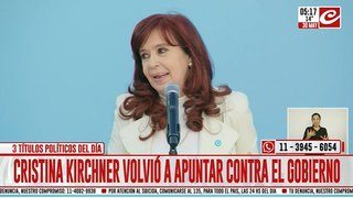 Cristina Kirchner dijo que las medidas del Gobierno están destinadas al fracaso
