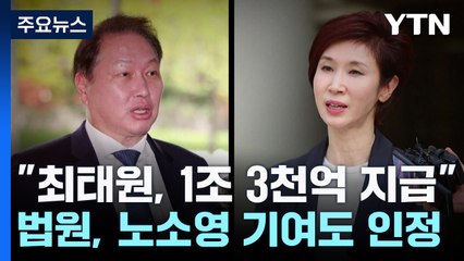 "최태원, 노소영에 1조 3,808억 현금 재산분할"...역대 최고 / YTN