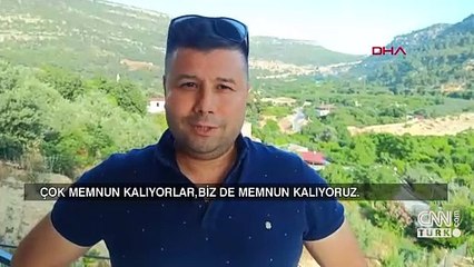 Pratik çözümün adresi Mersin! Evine teleferik yaptırdı