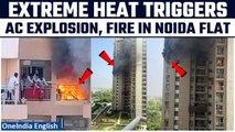 Noida AC Blast Video: Split AC Explodes In Noida Sec 100 Apartment Causing Fire | Watch