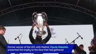 Champions League trophy arrives in London ahead of Wembley showdown