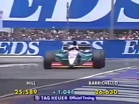 F1 – Rubens Barrichello (Jordan Peugeot V10) lap in qualifying – Australia 1995