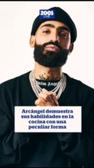 Arcángel demuestra que lo suyo es la cocina   Vea la peculiar forma de cocinar que tiene el reguetonero boricua