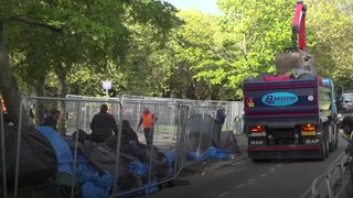 Digger clears Dublin asylum seeker camp during third operation in month