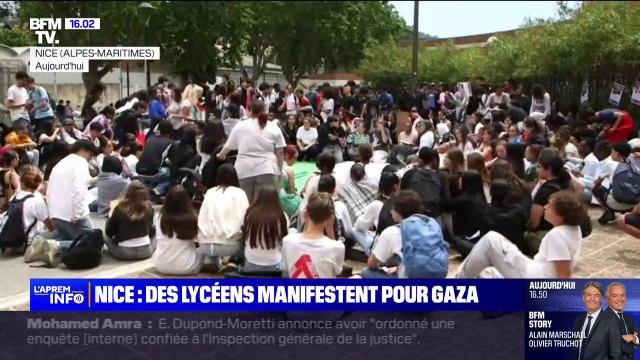 La Palestine souffre et on est tous spectateurs de ça : des lycéens manifestent à Nice en soutien au peuple palestinien