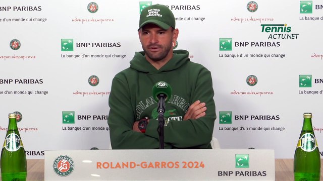 Tennis - Roland-Garros 2024 - Grigor Dimitrov : I could play, I don't know, with music on and all that
