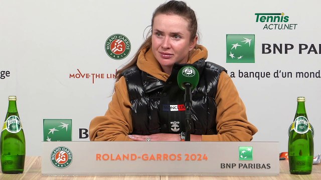 Tennis - Roland-Garros 2024 - Elina Svitolina : I feel like, you know, for Gaël Monfils and me, it's a perfect match (smiling) in a way