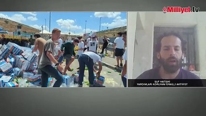 Barış yanlısı İsrailliler yardımlara "Kalkan" oldu! ‘Silahımız bedenimiz’