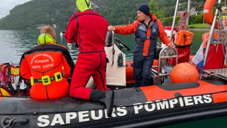 Exercice de secours et de noyades pour les pompiers de Haute-Savoie
