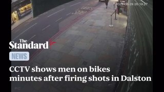 CCTV shows moment men on bikes flee scene after Dalston shooting