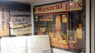 Liverpool Beatles Museum displays items from city’s oldest record shop