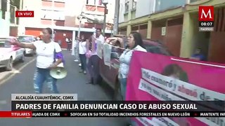 Protestan padres de familia por caso de abuso sexual en secundaria en Santa María la Ribera