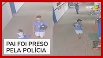 Câmera registra pai suspeito de matar filho descartando frasco de veneno em escola de Alagoas
