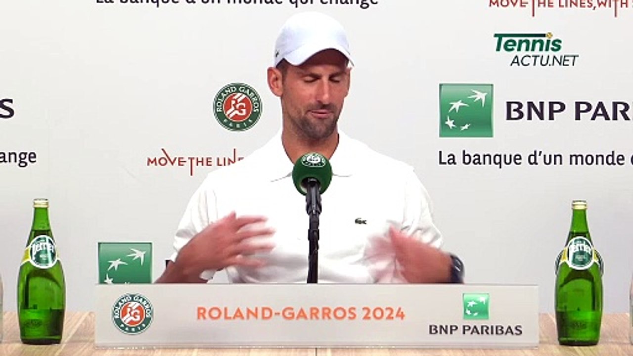 Tennis - Roland-Garros 2024 - Novak Djokovic : "I support a player standing up against people who are disrespecting and heckling him"