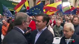 Feijóo visita Pamplona en un acto de campaña electoral