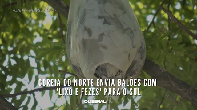 Coreia do Norte envia balões com 'lixo e fezes' para o Sul