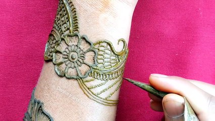 Very beautiful stylish bangle mehndi design _ front hand mehndi design _ mehndi design _ Mehndi