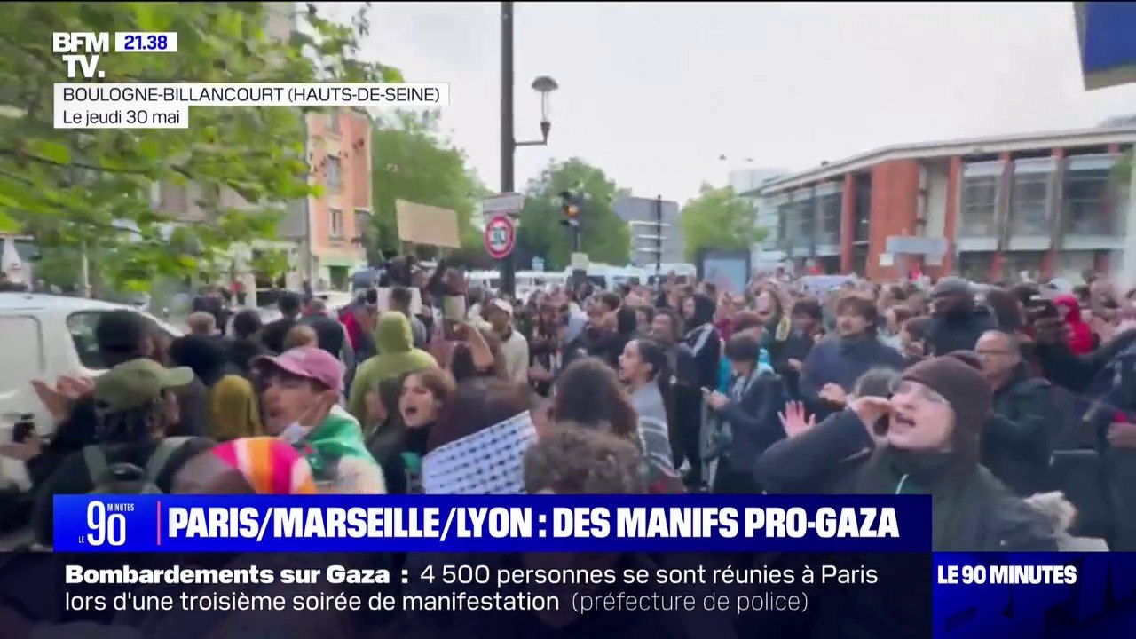Boulogne-Billancourt: des manifestants réunis d...