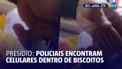 Policiais encontram celulares biscoitos enviados para presídio em MG