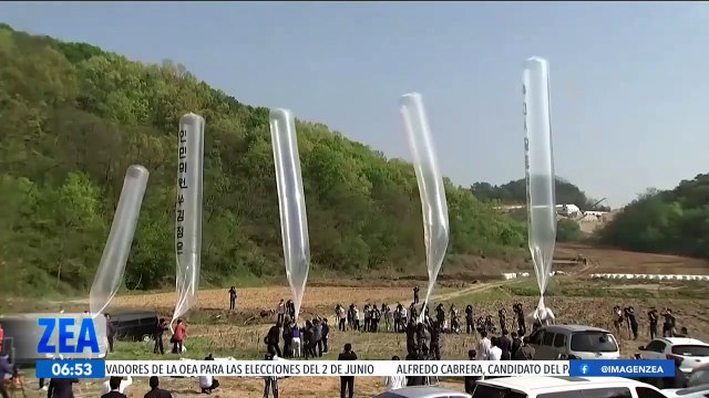Corea del Norte envía globos con basura a Corea del Sur