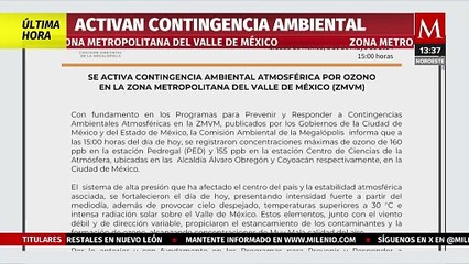 Activan contingencia ambiental en el Valle de México