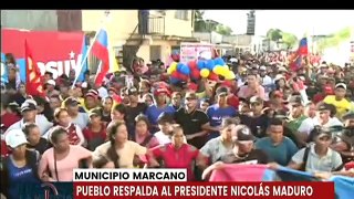 Nueva Esparta | Habitantes del mcpio. Marcano marchan en respaldo al Pdte. Nicolás Maduro