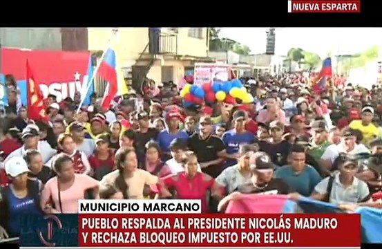 Nueva Esparta | Habitantes del mcpio. Marcano marchan en respaldo al Pdte. Nicolás Maduro