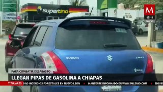 Pipas de combustible vuelven a surtir a gasolinerías de Chiapas