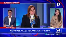 Mercedes Aráoz reaparece en TikTok y confiesa que el cierre del Congreso le causó una 