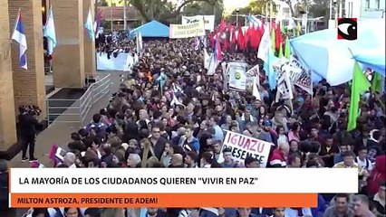La mayoría de los ciudadanos quieren "vivir en paz"