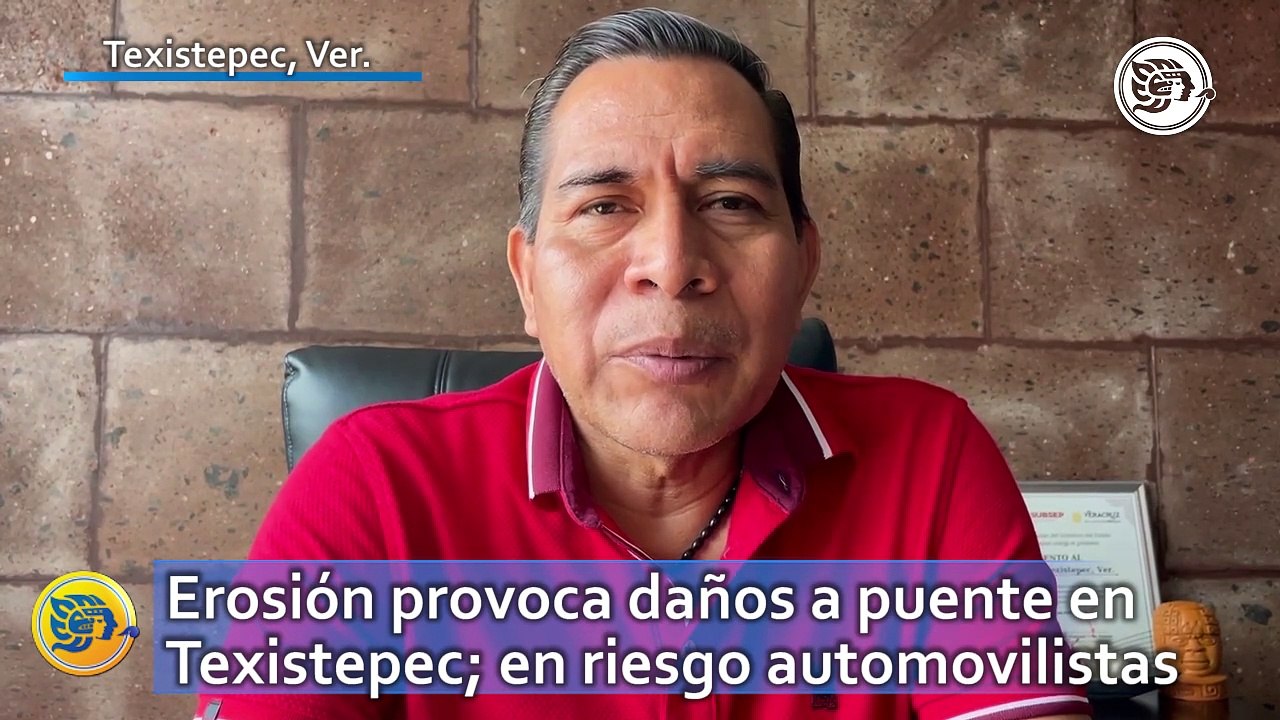Erosión provoca daños a puente en Texistepec; en riesgo automovilistas