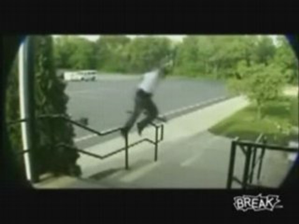 Kid Falls Off Rail Onto Nuts